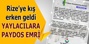 Rize'de kar erken gelince yayla sezonu erken bitiyor