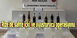 Rize'de sahte içki ve uyuşturucu operasyonu