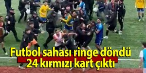 Futbol sahası ringe döndü, 24 kırmızı kart çıktı
