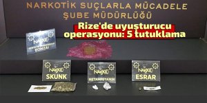Rize'de uyuşturucu operasyonu: 5 tutuklama