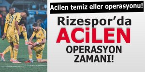 Acilen temiz eller operasyonu!