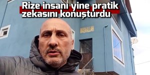 Rize insanı yine pratik zekasını konuşturdu