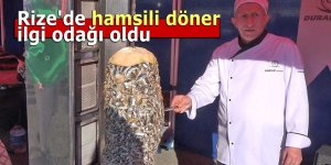 Rize'de hamsili döner ilgi odağı oldu