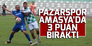 Pazarspor Amasya'da 3 puan bıraktı