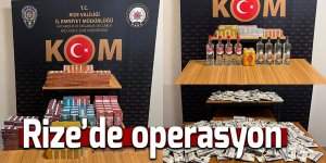 Rize'de emniyetten kaçak içki operasyonu