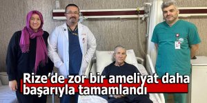 Rize'de başarılı AORT kapağı ameliyatı