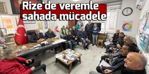 Rize'de veremle sahada mücadele