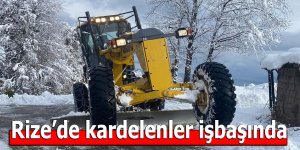 Rize’de 59 köy yoluna kar engeli