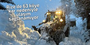 Rize'de 63 köye kar nedeniyle ulaşım sağlanamıyor