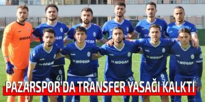 Pazarspor’da transfer yasağı kalktı