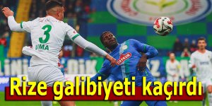 Rizespor evinde galibiyeti kaçırdı