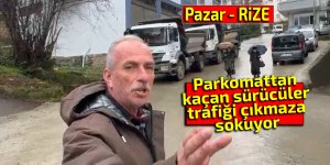 Parkomattan kaçan sürücüler trafiği çıkmaza sokuyor