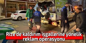 Rize’de kaldırım işgallerine yönelik reklam operasyonu