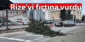 Rize’de fırtına etkisi