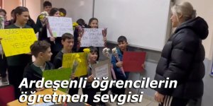 Ardeşenli öğrencilerin öğretmen sevgisi