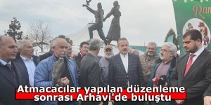 Atmacacılar yapılan düzenleme sonrası Arhavi'de buluştu