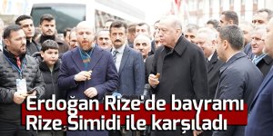Erdoğan Rize'de bayramı Rize Simidi ile karşıladı
