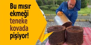 Bu mısır ekmeği teneke kovada pişiyor!