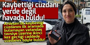 Kaybettiği cüzdanı yerde değil havada buldu!