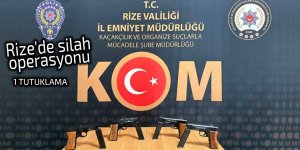 Rize'de silah operasyonu: 1 tutuklama