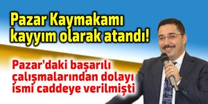 Pazar Kaymakamı kayyım olarak atandı!