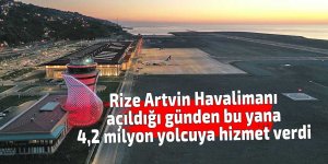 Rize Artvin Havalimanı 4,2 milyon yolcuya hizmet verdi
