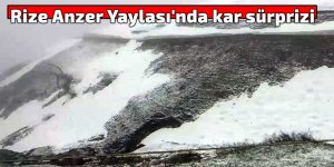 Rize Anzer Yaylası'nda kar sürprizi