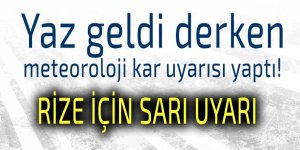 Yaz geldi derken meteoroloji kar uyarısı yaptı!