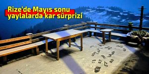 Rize’de Mayıs sonu yaylalarda kar sürprizi