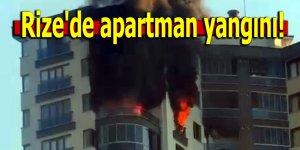 Rize'de yangın çıkan ev kullanılamaz hale geldi