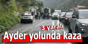 Ayder yolunda kaza: 3 yaralı