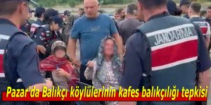 Pazar'da Balıkçı köylülerinin kafes balıkçılığı tepkisi
