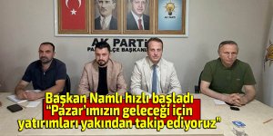 Başkan Namlı hızlı başladı “Pazar’ımızın geleceği için yatırımları yakından takip ediyoruz”