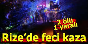 Rize'de feci kaza: 2 ölü 1 yaralı
