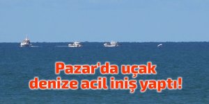 Pazar'da uçak denize acil iniş yaptı!