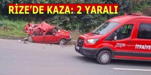 Rize'de tır arızalanan otomobile çarptı: 1'i ağır 2 yaralı