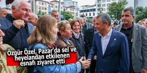 Özgür Özel, Pazar'da sel ve heyelandan etkilenen esnafı ziyaret etti