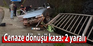 Cenaze dönüşü kaza: 2 yaralı