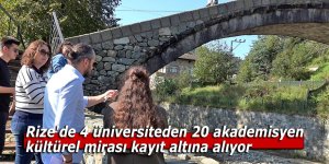 Rize'de 4 üniversiteden 20 akademisyen kültürel mirası kayıt altına alıyor
