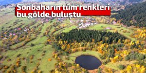 Sonbaharın tüm renkleri bu gölde buluştu